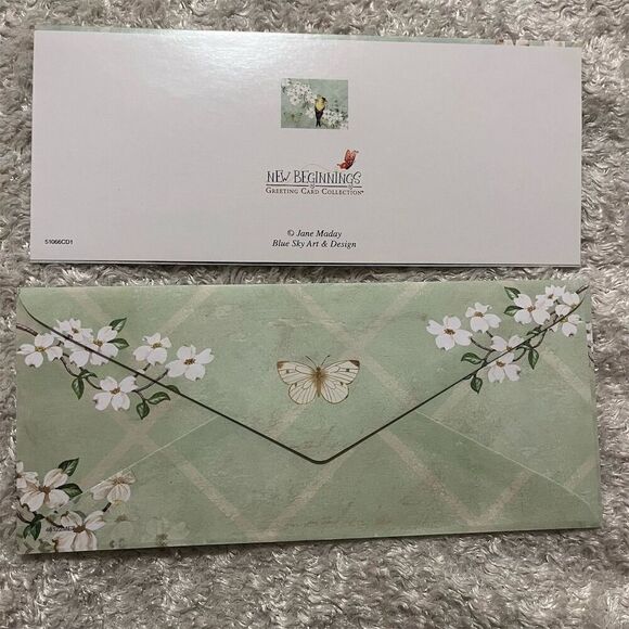 Set of 3 Hummingbird and Botanical Themed Greeting Cards & Envelopes Vintage - Picture 3 of 12